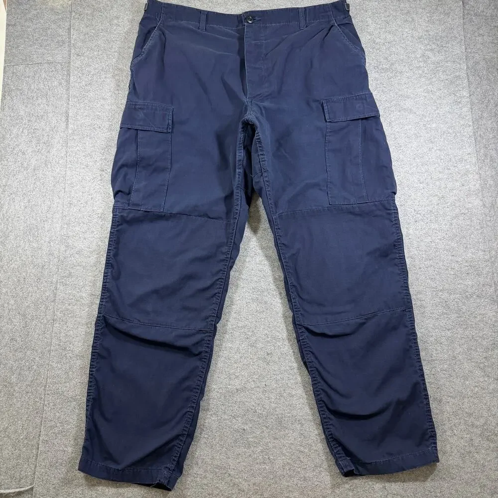 Propper Cargo Pants Mens L Navy Ripstop Tactical Combat Utility Adjustable Waist